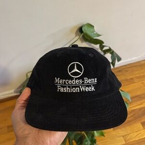 SOLD! Mercedes-Benz Fashion Week Black Corduroy Cap